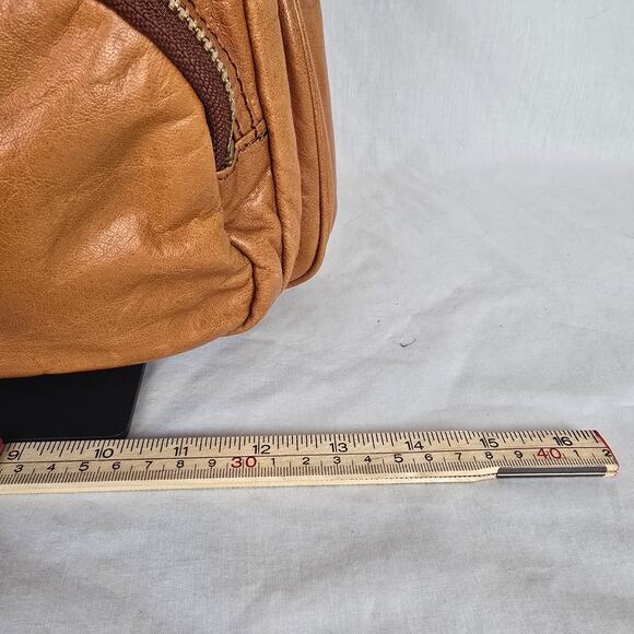 Gianni Bini Leather Shoulder Bag Chestnut - Cognac Brown - Picture 14 of 16